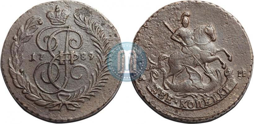 Picture 2 kopecks 1789 year АМ 