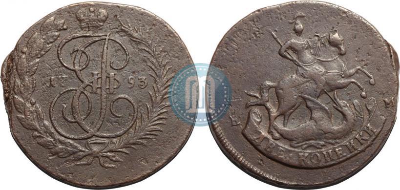 Фото 2 копейки 1793 года ЕМ "Павловский перечекан"