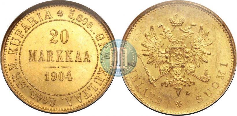 Picture 20 markkaa 1904 year L 