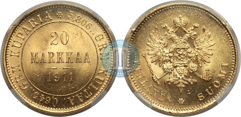 Picture 20 markkaa 1911 year L 
