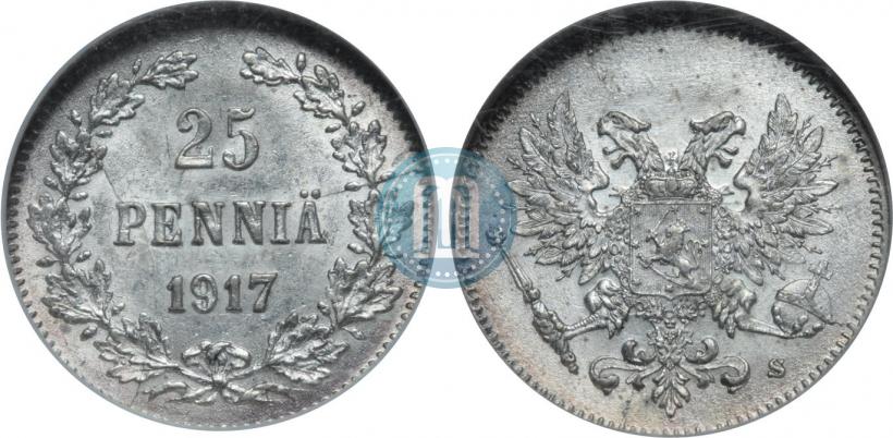 Picture 25 pennia 1917 year S 