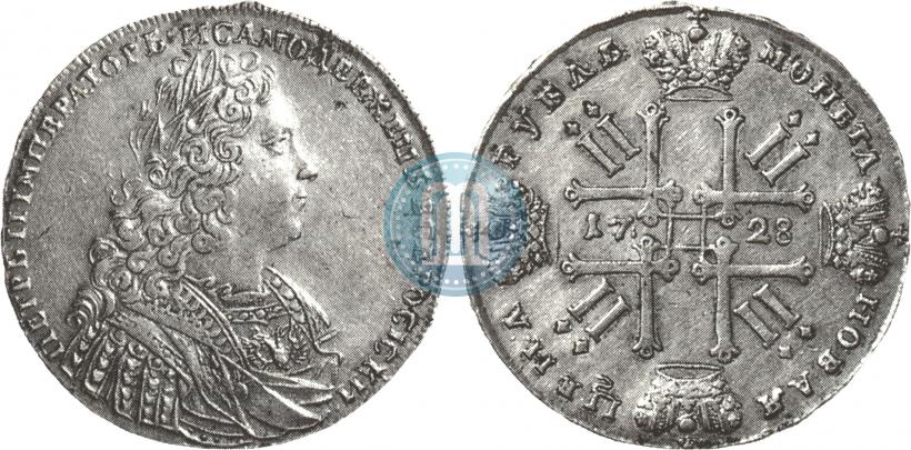 Фото 1 рубль 1728 года  "Тип 1728"