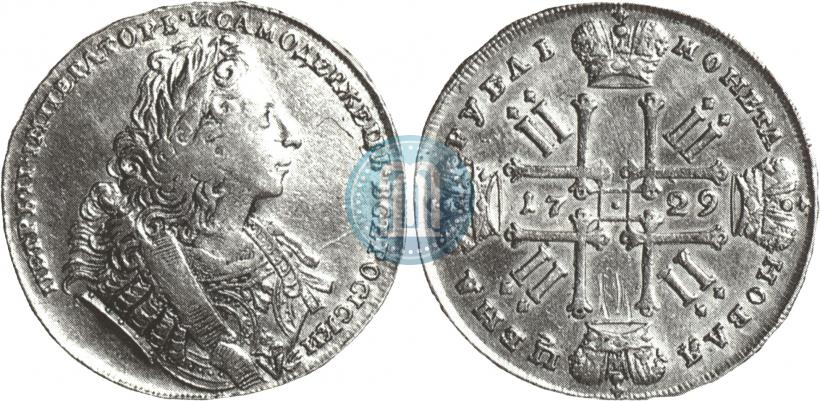 Фото 1 рубль 1729 года  "Тип 1729"
