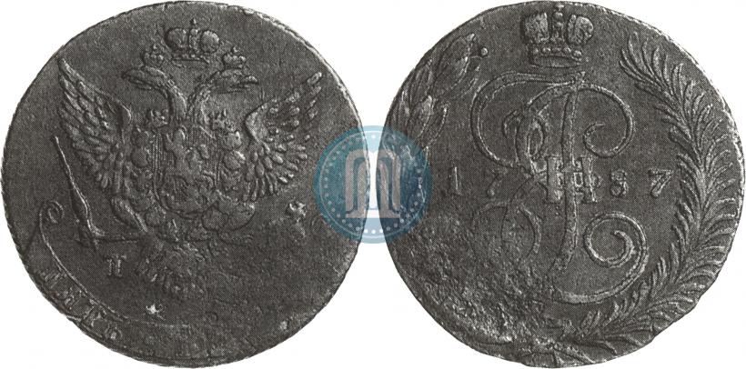Picture 5 kopecks 1787 year ТМ 