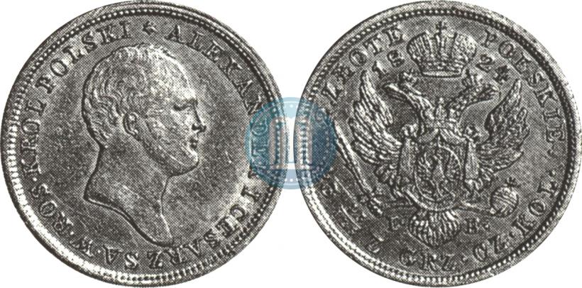 Фото 2 злотых 1824 года IB 
