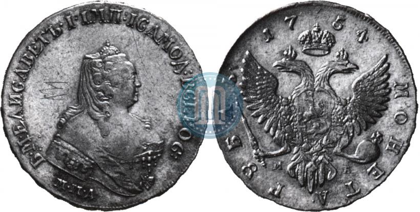 Picture 1 rouble 1754 year ММД-МБ 