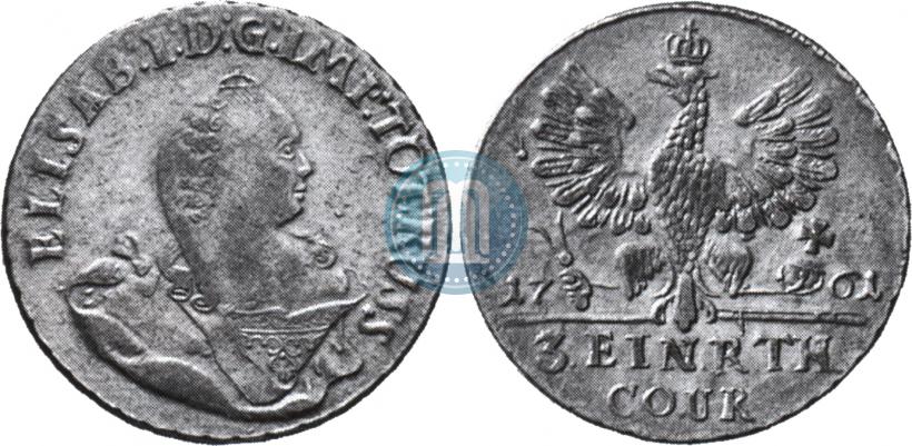 Picture 1/3 Thaler 1761 year  