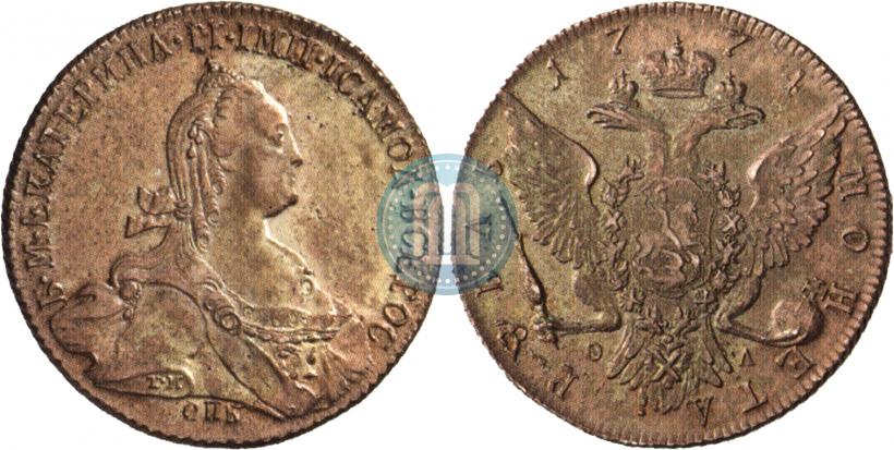 Фото 1 рубль 1774 года СПБ-ФЛ 