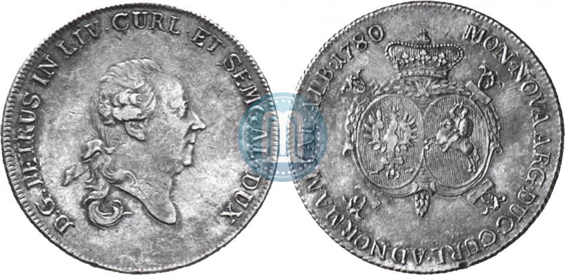 Фото Талер 1780 года  "Петр Бирон. Курляндия"