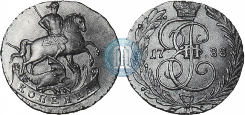 Фото 1 копейка 1788 года  