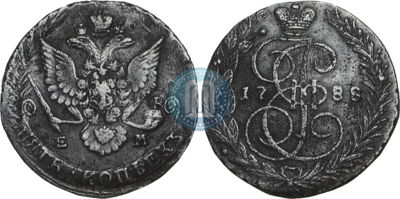 Фото 5 копеек 1788 года ЕМ 