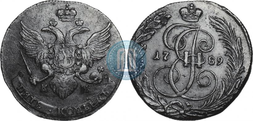 Picture 5 kopecks 1789 year КМ 