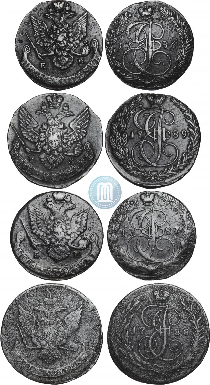 Picture 5 kopecks 1789 year ЕМ 
