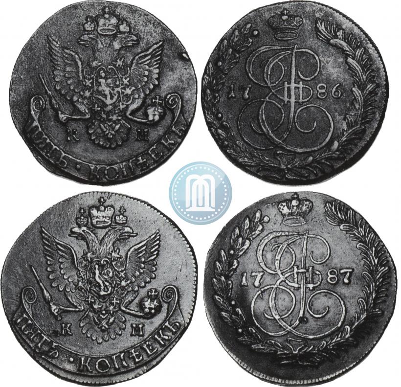 Фото 5 копеек 1787 года КМ 