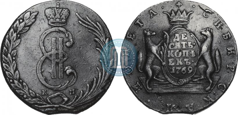 Picture 10 kopecks 1769 year КМ 