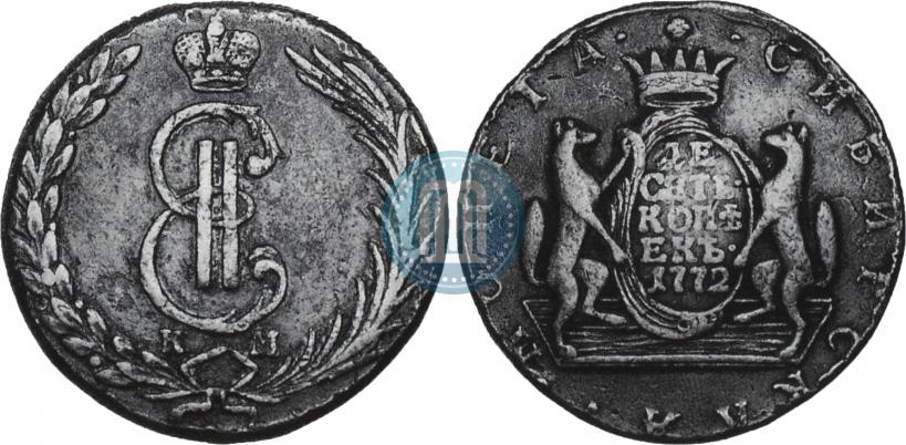 Фото 10 копеек 1772 года КМ 