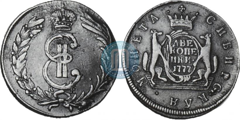Picture 2 kopecks 1777 year КМ 