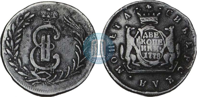 Picture 2 kopecks 1778 year КМ 