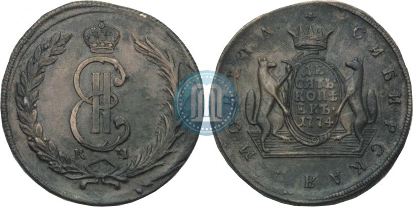 Picture 10 kopecks 1774 year КМ 