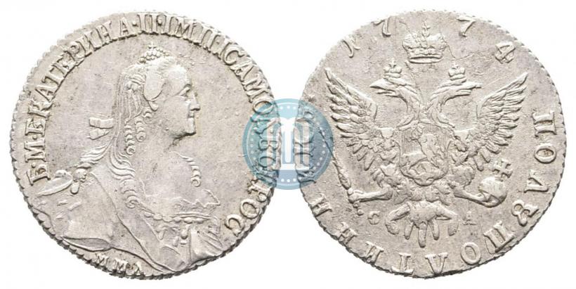 Фото Полуполтинник 1774 года ММД-СА 
