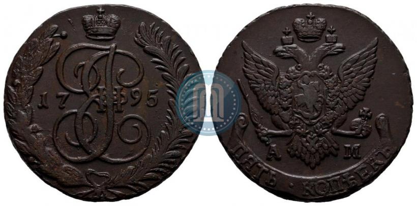 Picture 5 kopecks 1795 year АМ 
