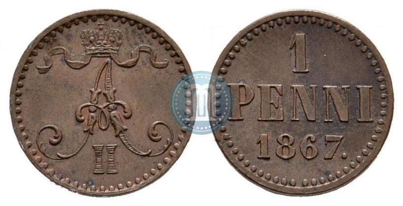 Picture 1 penni 1867 year  