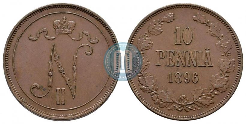 Фото 10 пенни 1896 года  