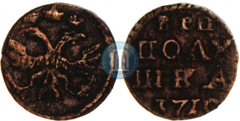Фото Полушка 1719 года  