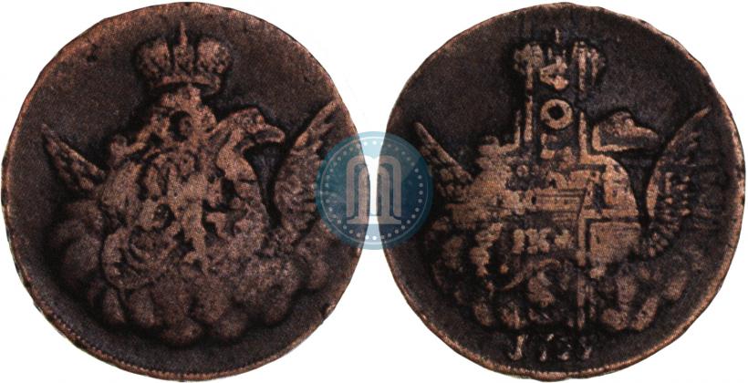 Picture 1 kopeck 1755 year  