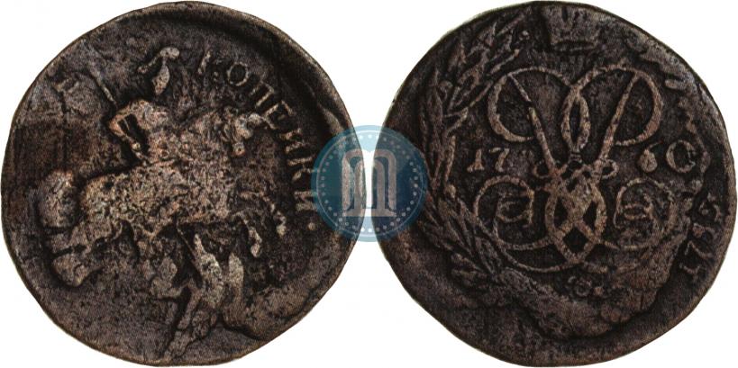 Picture 2 kopecks 1760 year  "Nominal above St. George"