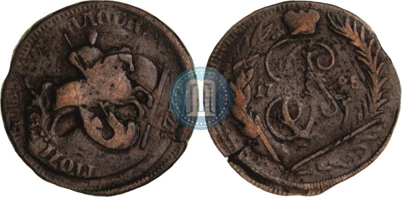 Picture 1 kopeck 1788 year ММ 