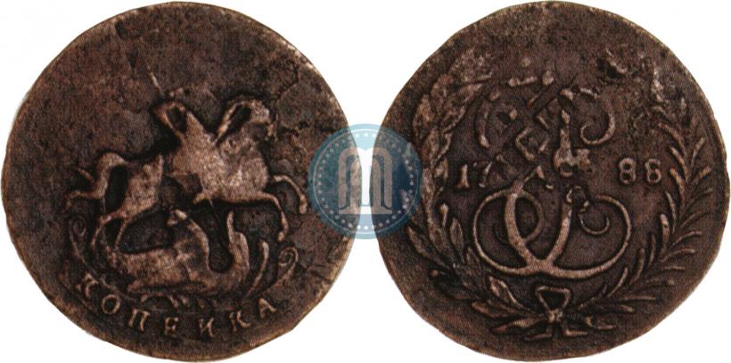 Фото 1 копейка 1788 года  