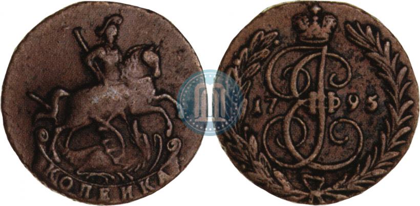 Picture 1 kopeck 1795 year  