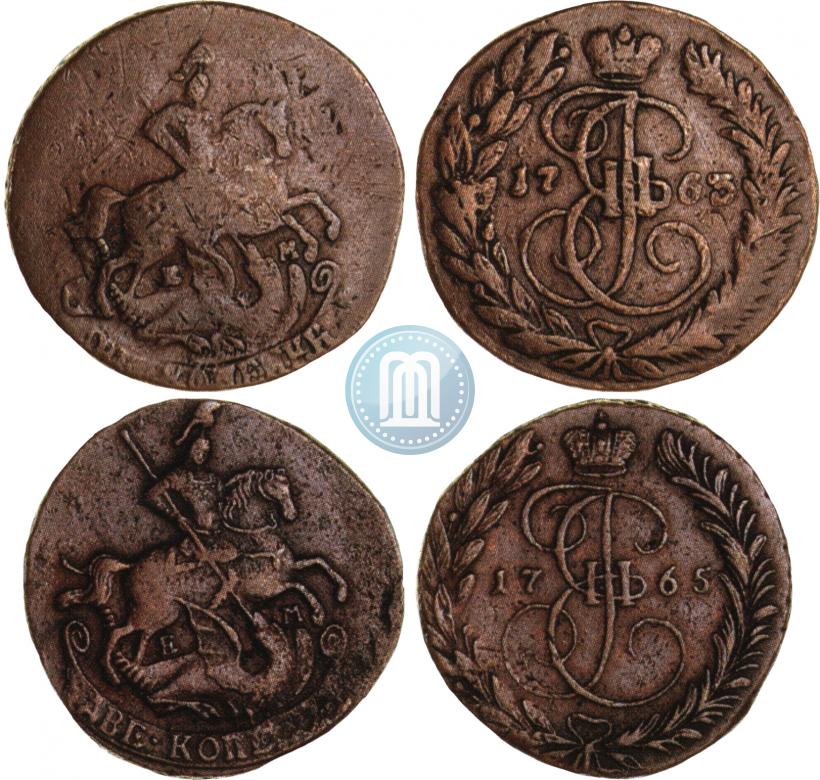 Фото 2 копейки 1765 года ЕМ 