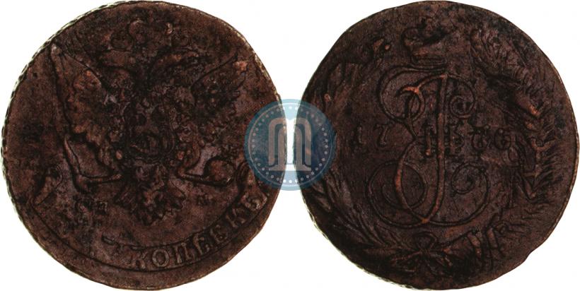 Фото 5 копеек 1766 года СПМ 