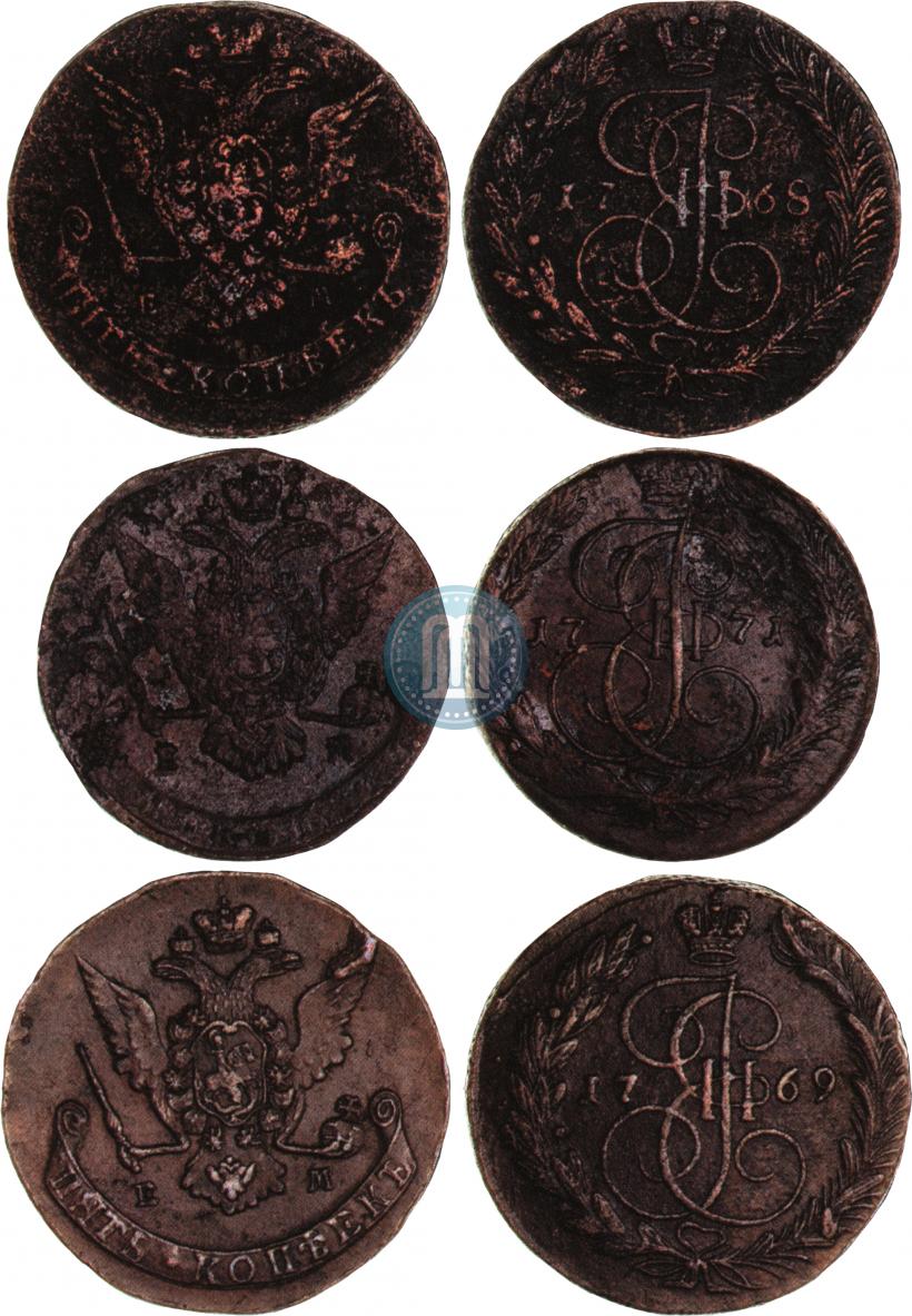 Picture 5 kopecks 1769 year ЕМ 