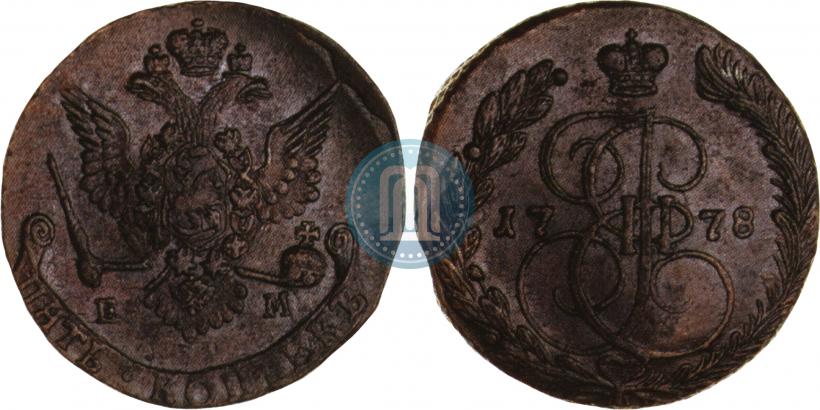 Фото 5 копеек 1778 года ЕМ 