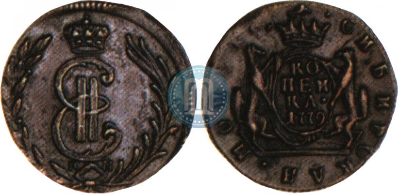 Фото 1 копейка 1779 года КМ 
