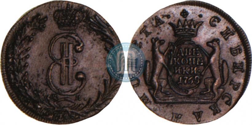 Picture 2 kopecks 1768 year КМ 