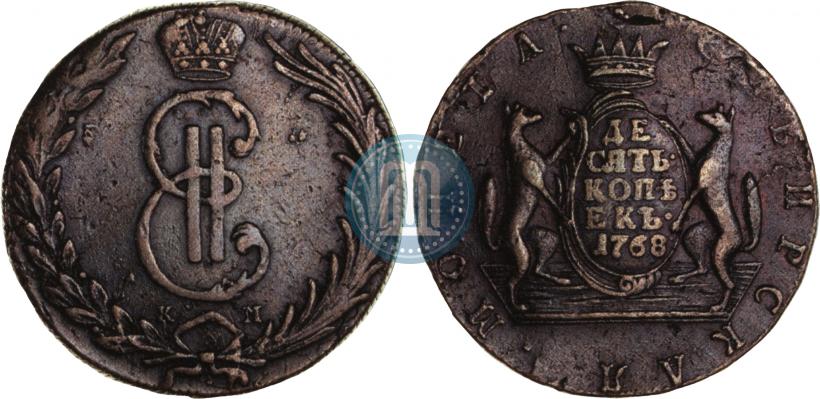 Picture 10 kopecks 1768 year КМ 
