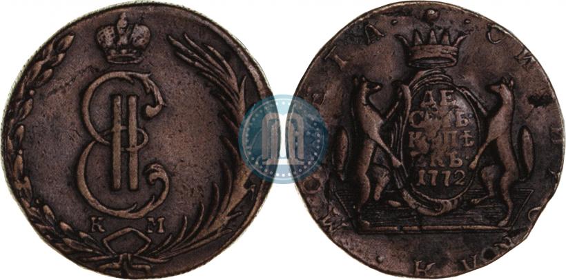 Фото 10 копеек 1772 года КМ 