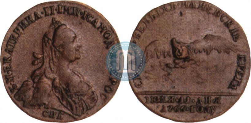 Фото Жетон 1766 года  "В память придворной карусели"