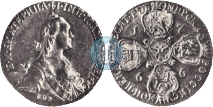 Picture 10 roubles 1766 year СПБ 