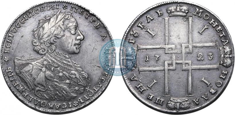 Picture 1 rouble 1723 year OK "Portrait with ermine mantle"