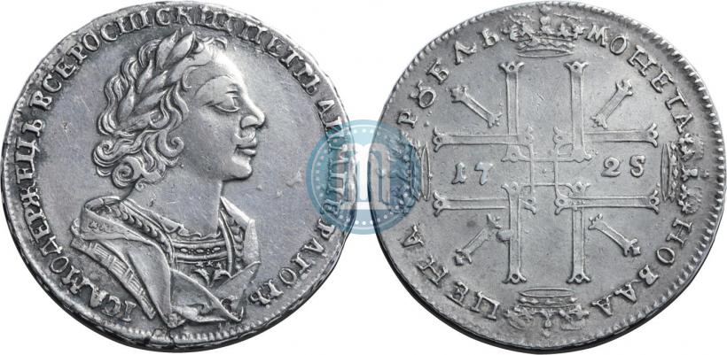 Picture 1 rouble 1725 year  "Portrait in ancient armour"