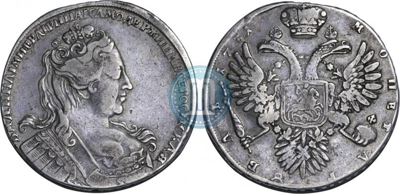 Picture 1 rouble 1731 year  