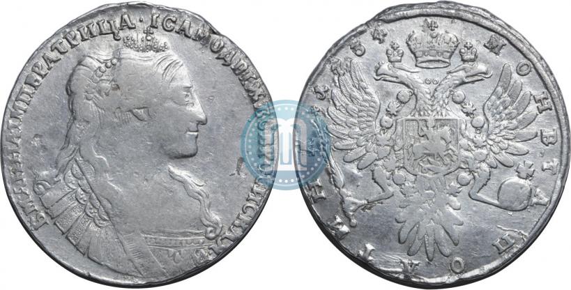 Фото Полтина 1734 года  "Тип 1735 года"