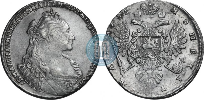 Фото 1 рубль 1735 года  