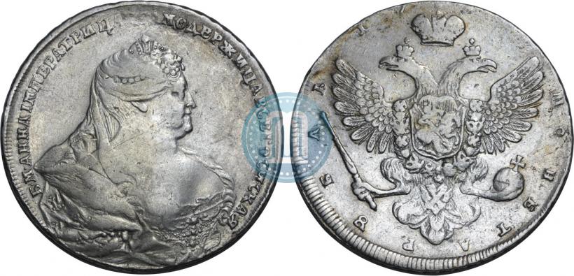 Picture 1 rouble 1737 year  "Moscow type"