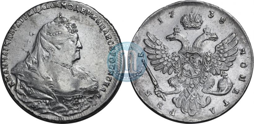 Picture 1 rouble 1738 year  "Moscow type"